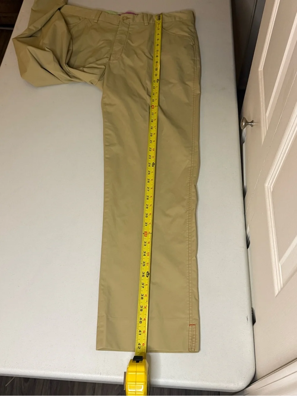 Aristo Eighteen Men’s Golf Pants Size 36 Khaki Performance Flat Front Casual